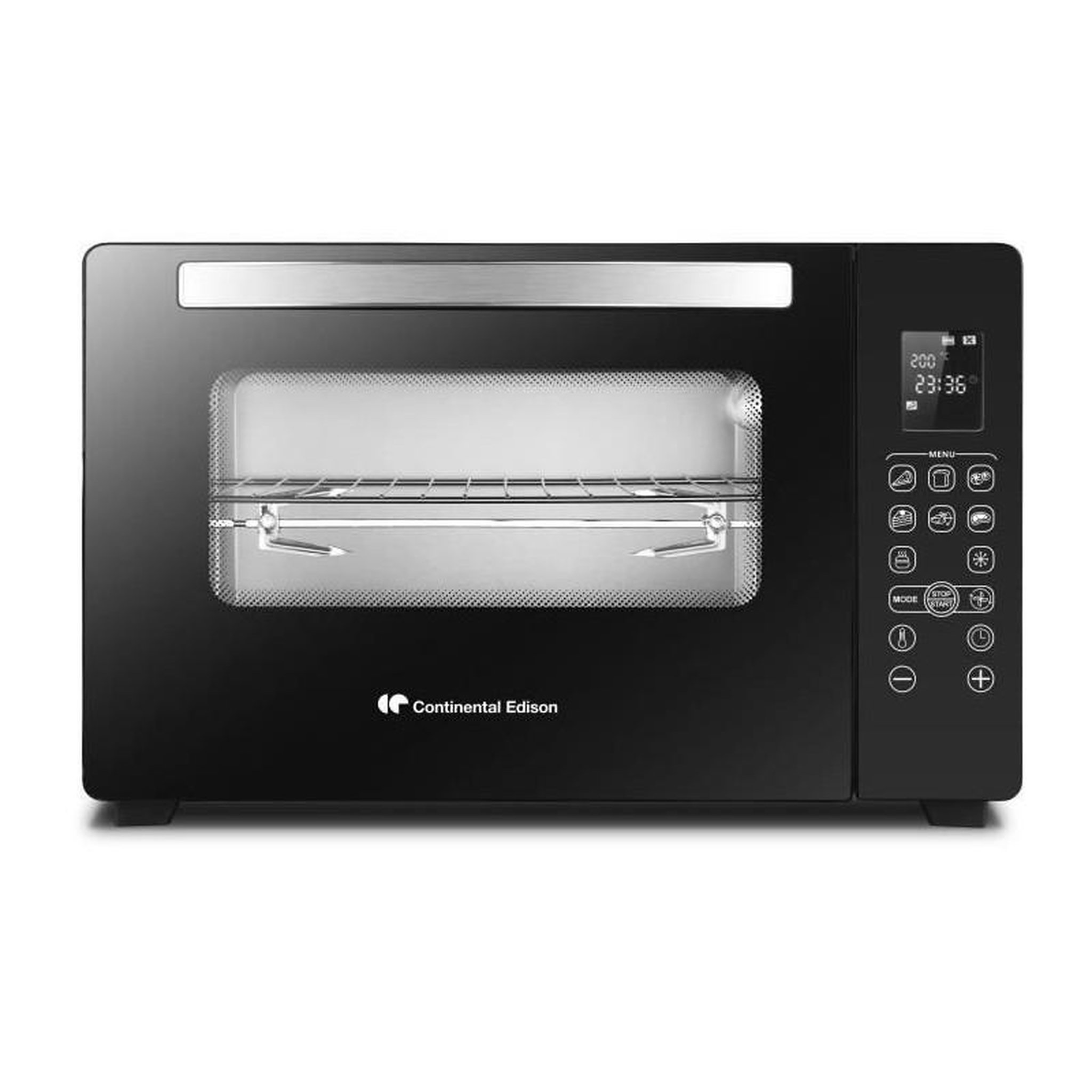 Voir la diapositive 1 : CONTINENTAL EDISON CONTINENTAL EDISON CEMF45DIG - Minifour electrique 45L noir  - 2000W - Rotissoire, Convection naturelle
