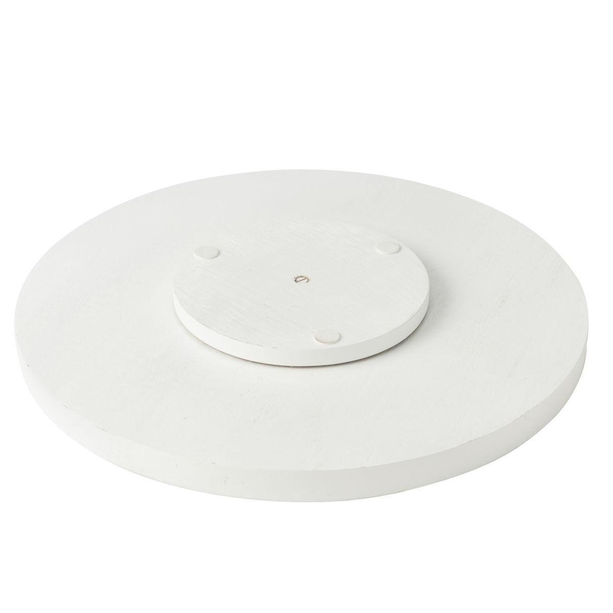 Voir la diapositive 2 : J-LINE Plateau tournant en bois  tod  45cm bleu & blanc