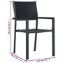 Voir la diapositive 6 : VIDAXL Chaises de jardin lot de 2 Noir Plastique Aspect de rotin