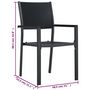 Voir la diapositive 6 : VIDAXL Chaises de jardin lot de 2 Noir Plastique Aspect de rotin