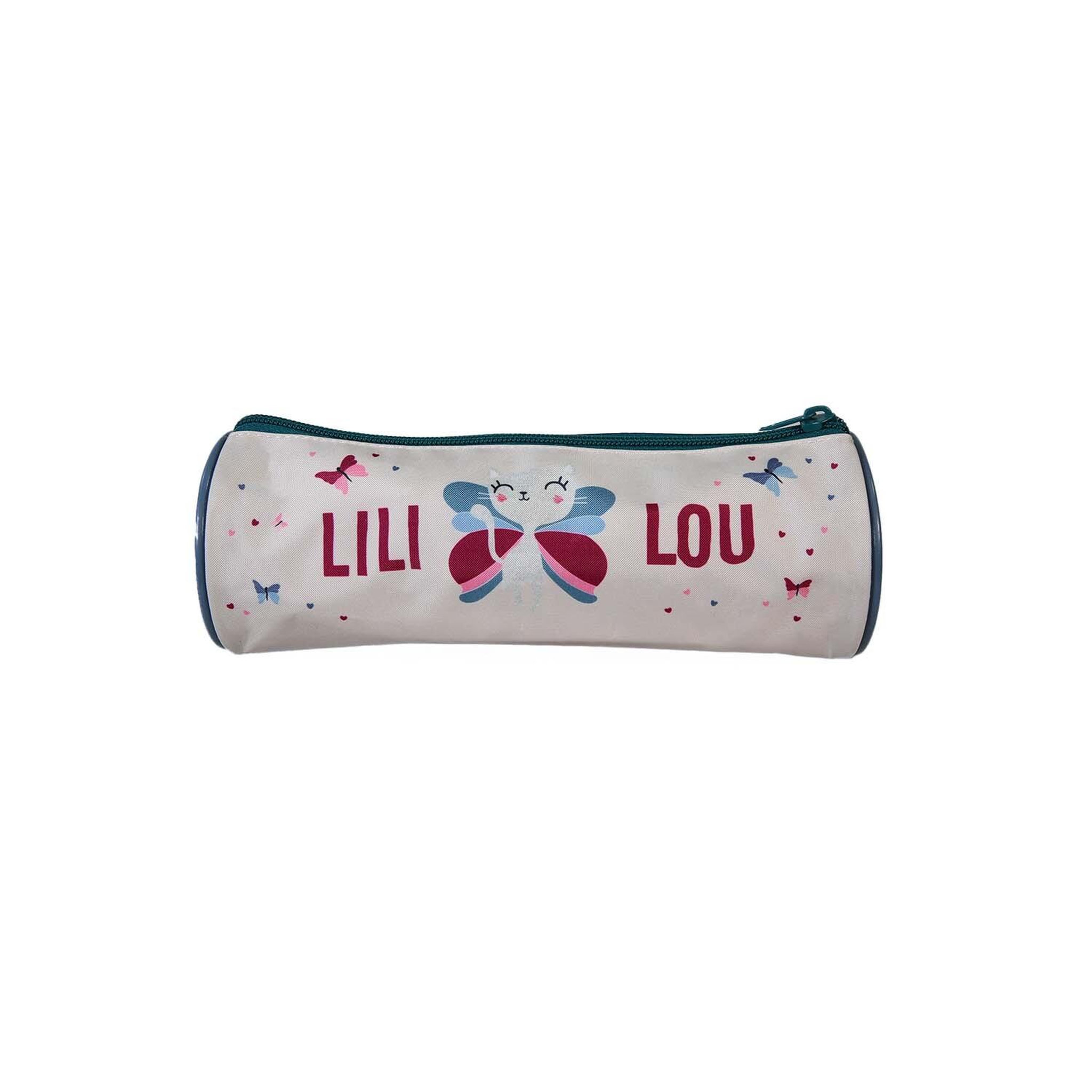 Voir la diapositive 4 : Bagtrotter Lili Lou - Trousse scolaire ronde - Beige - Fille - 1 compartiment