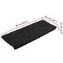 Voir la diapositive 6 : VIDAXL Tapis d'escalier auto-adhesifs 15 pcs 65x24,5x3,5 cm Anthracite