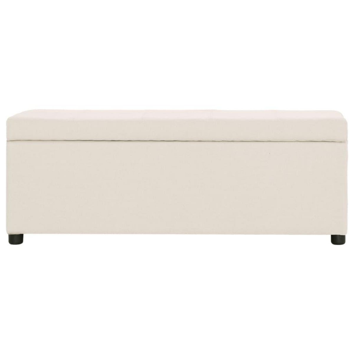 VIDAXL Banc avec compartiment de rangement 116 cm Creme Polyester