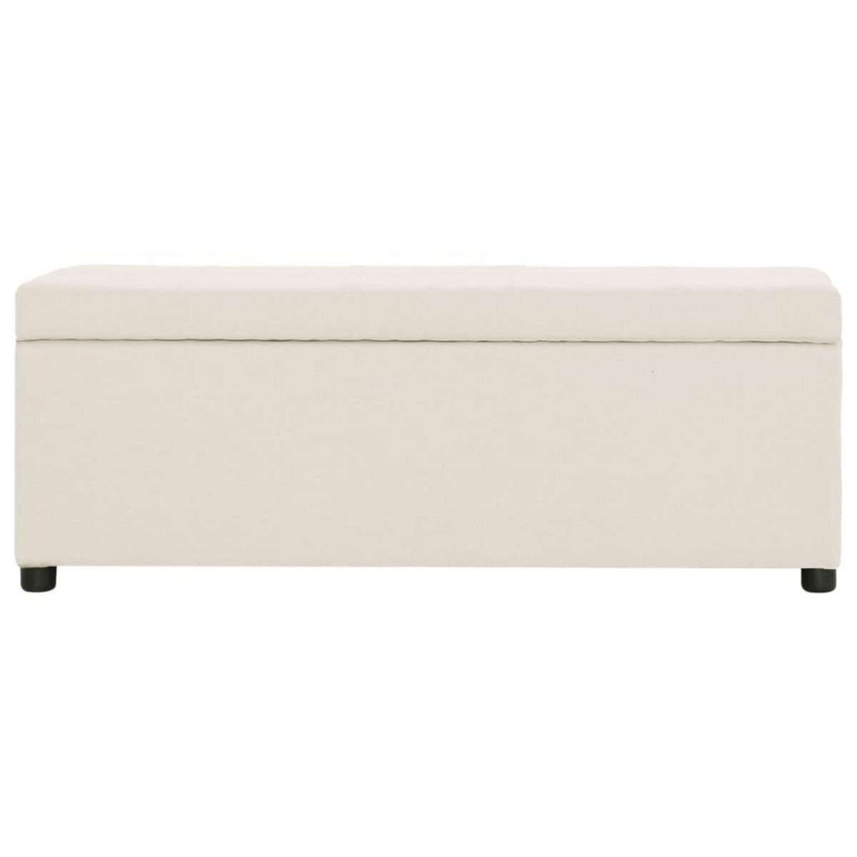 VIDAXL Banc avec compartiment de rangement 116 cm Creme Polyester
