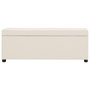Voir la diapositive 2 : VIDAXL Banc avec compartiment de rangement 116 cm Creme Polyester