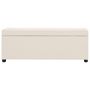 Voir la diapositive 2 : VIDAXL Banc avec compartiment de rangement 116 cm Creme Polyester