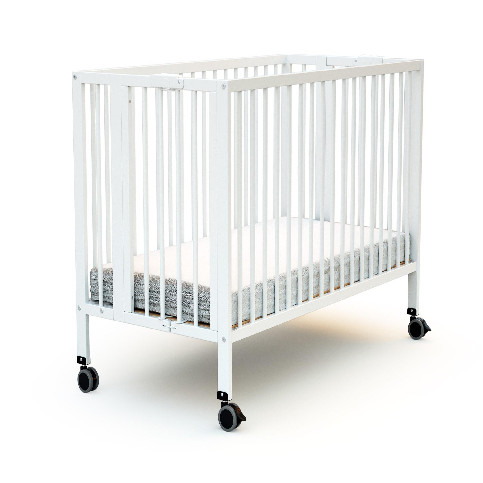 Voir la diapositive 1 : AT4 Lit bébé pliant ESSENTIEL en bois