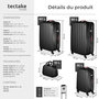 Voir la diapositive 6 : tectake Set de valises trolley rigides 4 pièces, 3 trolleys et une trousse de beauté en plastique ABS robuste noir