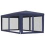 Voir la diapositive 5 : VIDAXL Tente de fete avec 6 parois laterales en maille Bleu 3x6 m PEHD