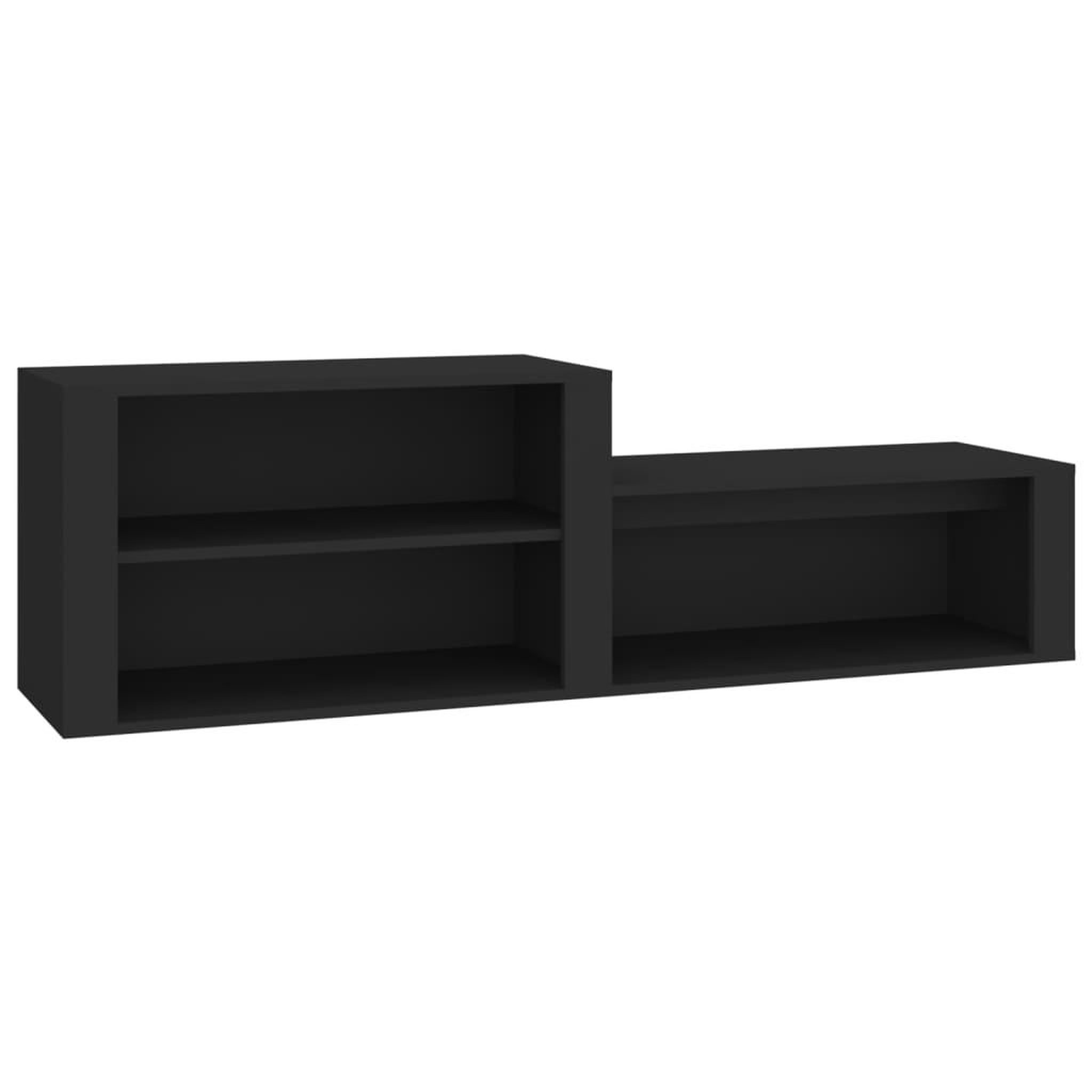 Voir la diapositive 2 : VIDAXL Armoire a chaussures Noir 150x35x45 cm Bois d'ingenierie