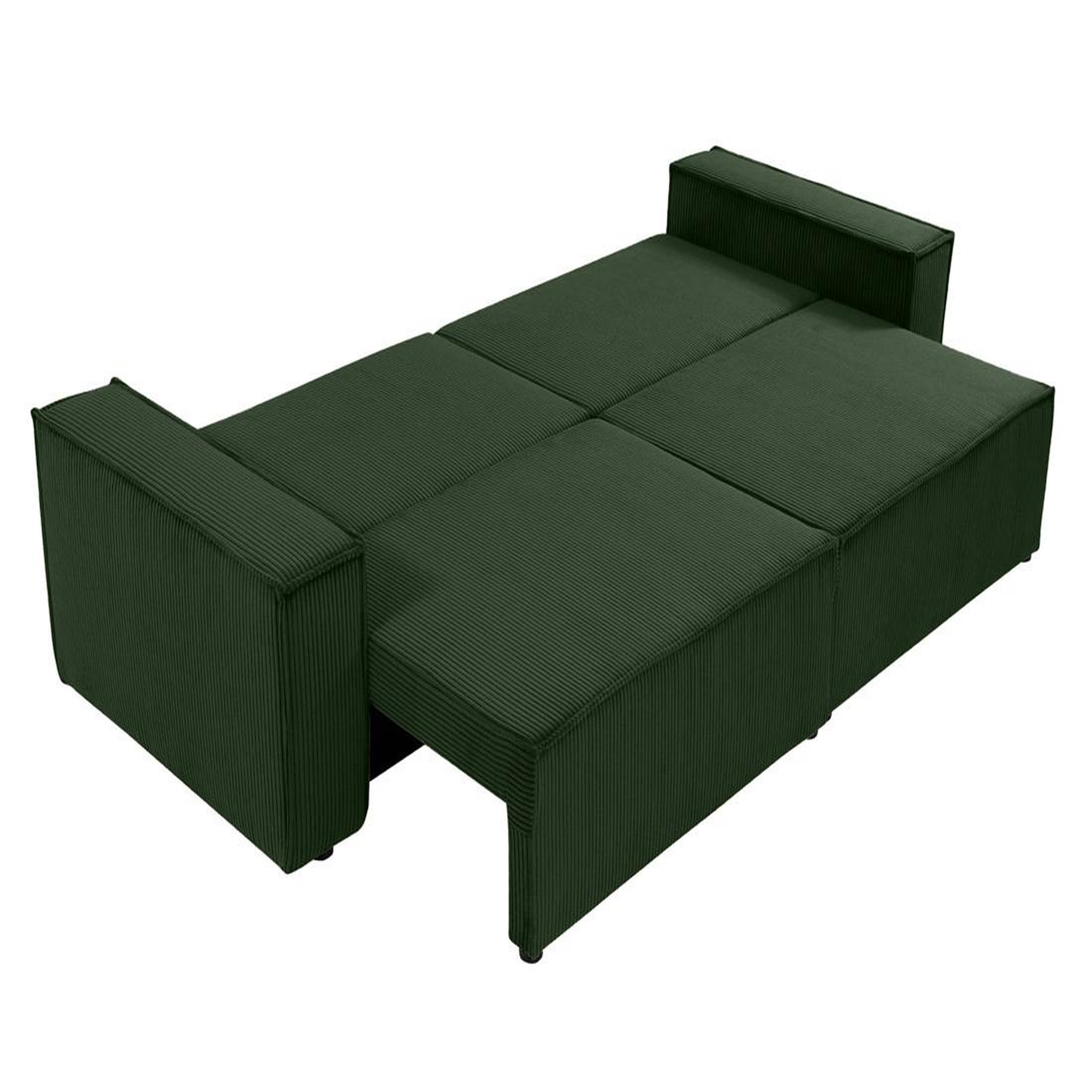 Voir la diapositive 4 : BEST MOBILIER Cezanne - canapé droit 3 places convertible avec coffre en velours côtelé