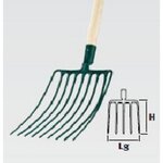 Leborgne Fourche à cailloux douille 9 dents - manche bois certifié PEFC 100%