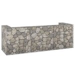 VIDAXL Mur en gabion pour poubelles Acier galvanise 325x100x110 cm