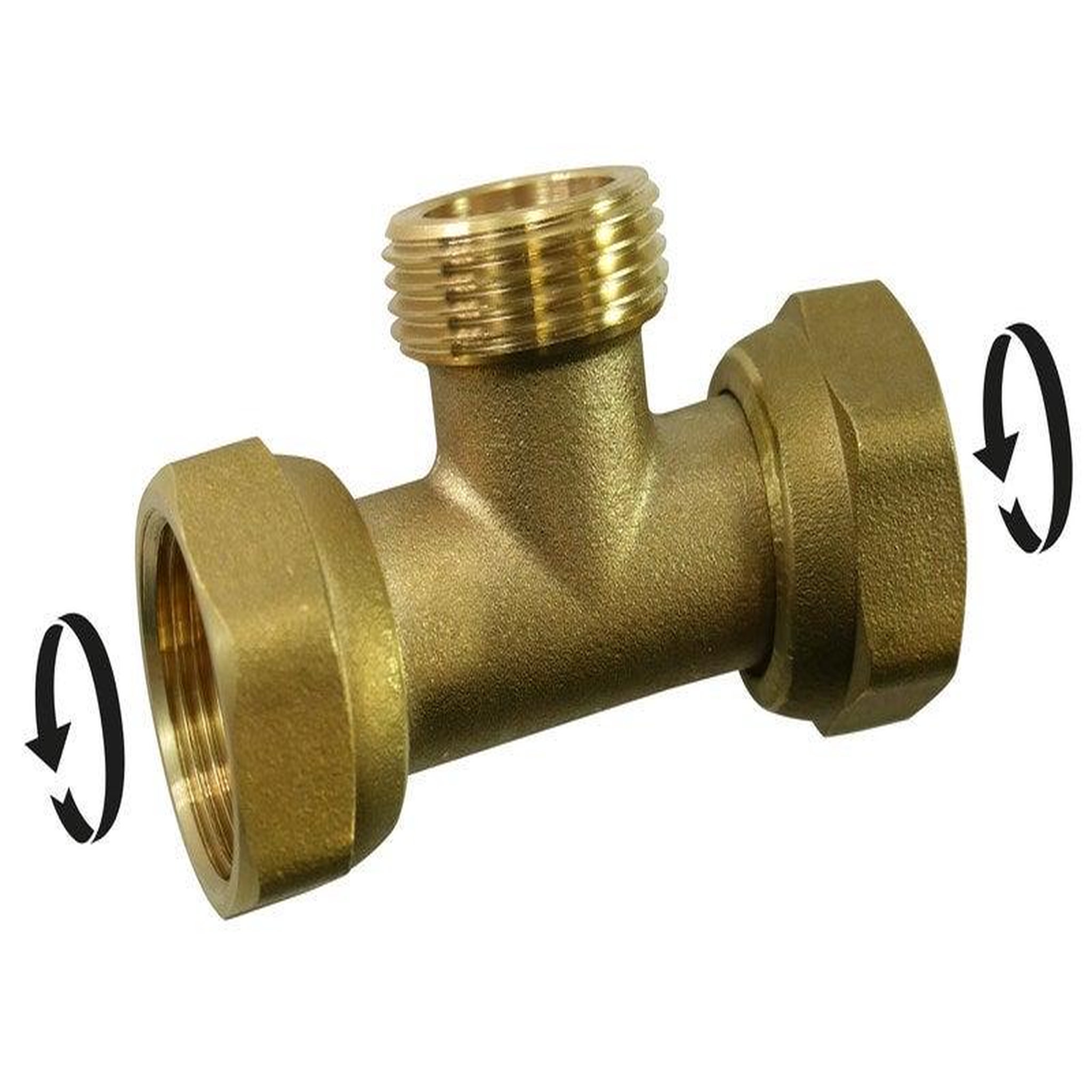 CENTRALE BRICO Té à visser laiton F 12 x 17 pour tube en cuivre