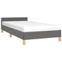 Voir la diapositive 3 : VIDAXL Cadre de lit sans matelas gris fonce 80x200 cm tissu
