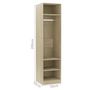 Voir la diapositive 6 : VIDAXL Garde-robe Chene sonoma 50x50x200 cm Bois d'ingenierie