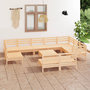 Voir la diapositive 1 : VIDAXL Salon de jardin 11 pcs Bois de pin massif