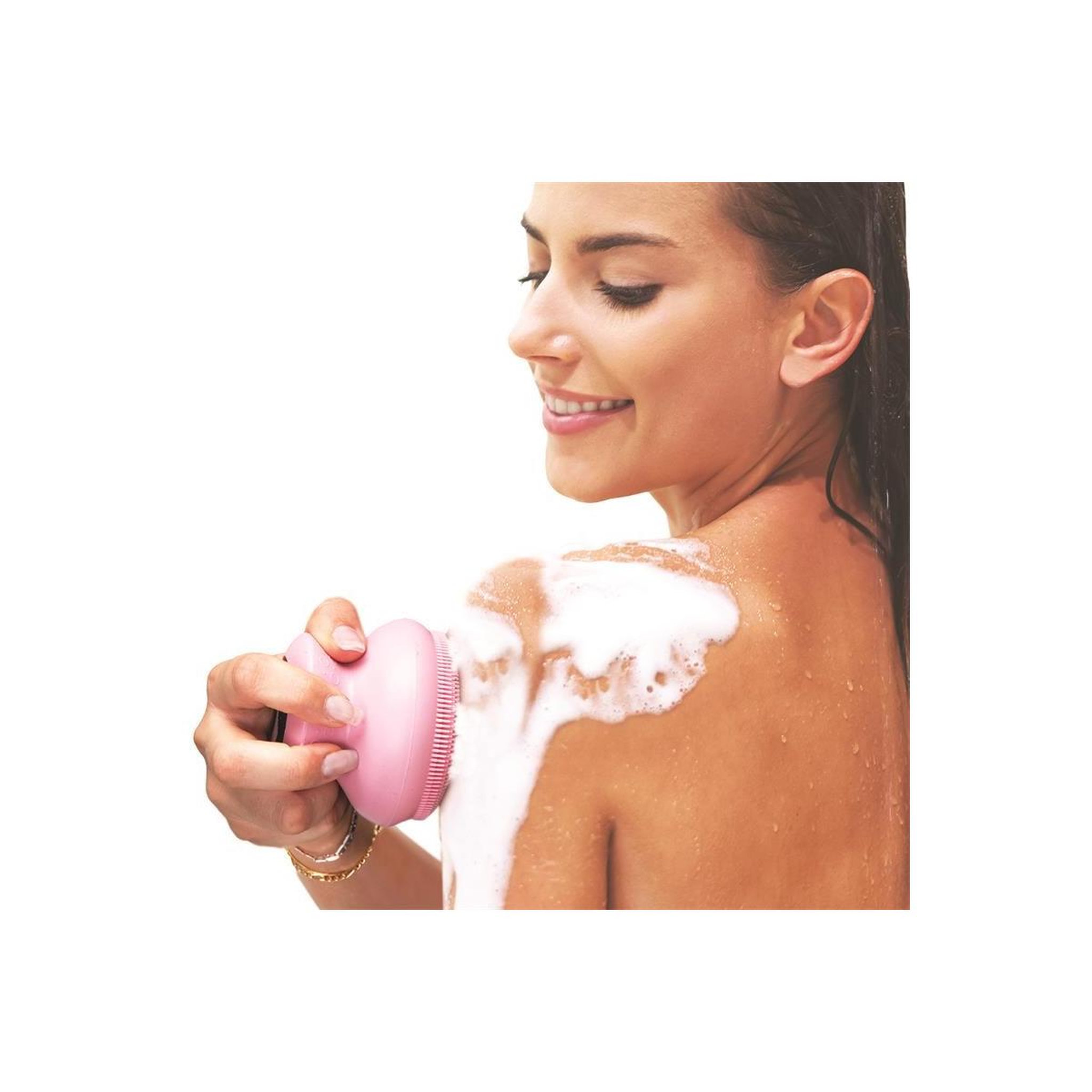 Voir la diapositive 3 : Cosmetic Club Brosse en silicone corps  nettoyante  9cm rose
