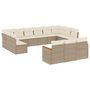 Voir la diapositive 2 : VIDAXL Salon de jardin avec coussins 13 pcs beige resine tressee