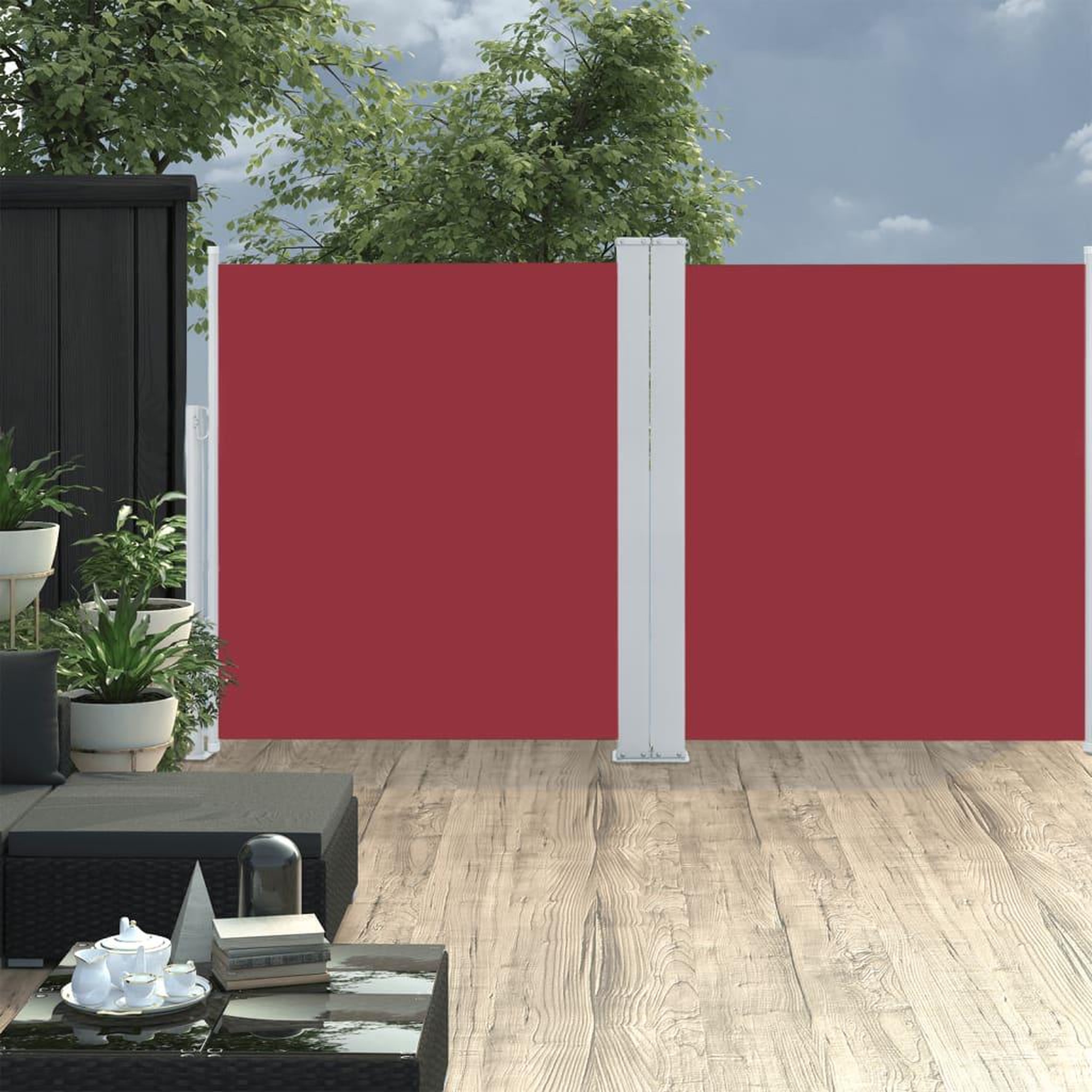 Voir la diapositive 1 : VIDAXL Auvent lateral retractable Rouge 160 x 600 cm