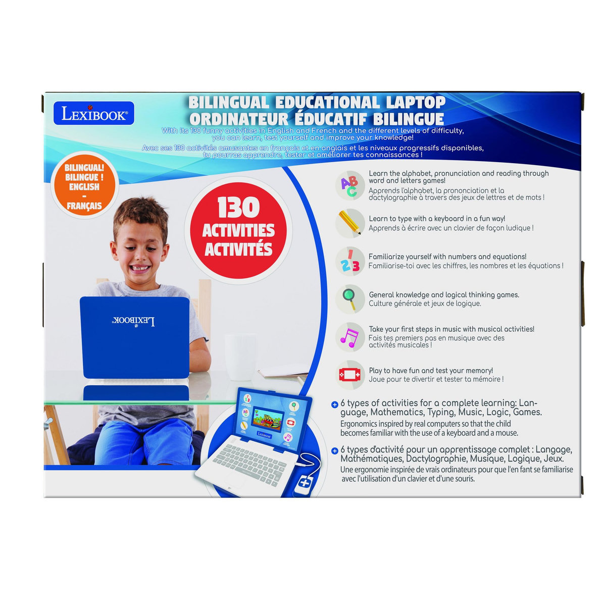 Lexibook Ordinateur éducatif couleur bilingue français et anglais