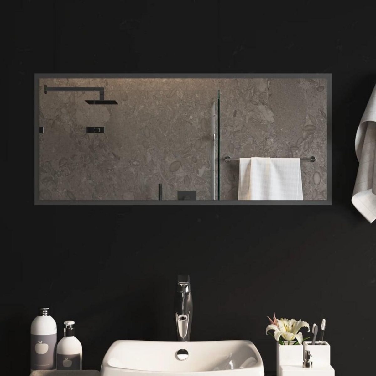 VIDAXL Miroir de salle de bain a LED 40x90 cm
