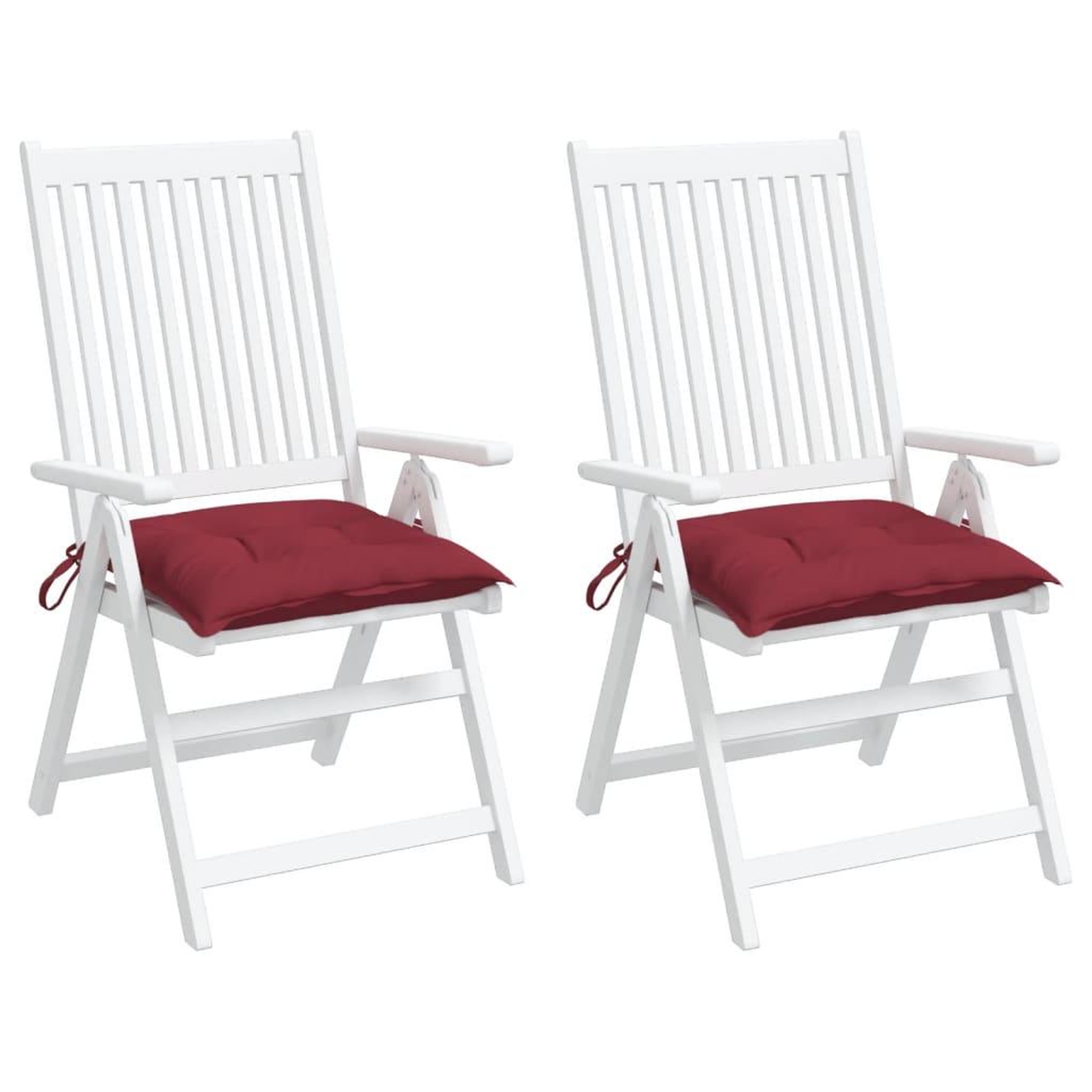 Voir la diapositive 4 : VIDAXL Coussins de palette lot de 2 rouge bordeaux 50x50x7 cm