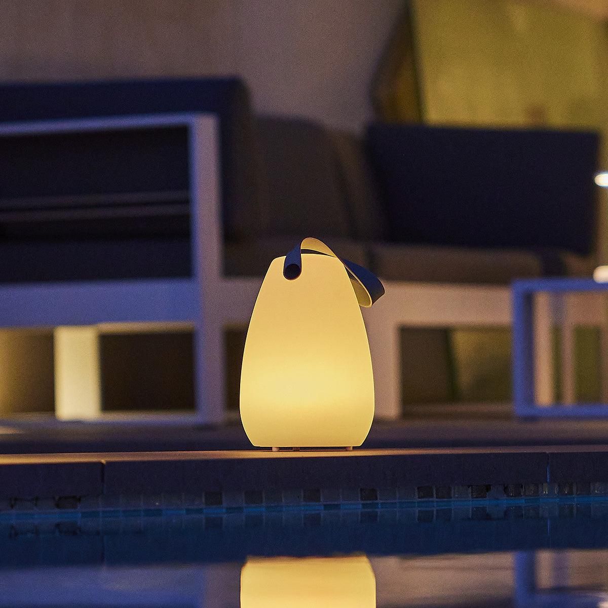 Lumisky Lampe nomade LED LAURY Blanc Polyéthylène H28CM