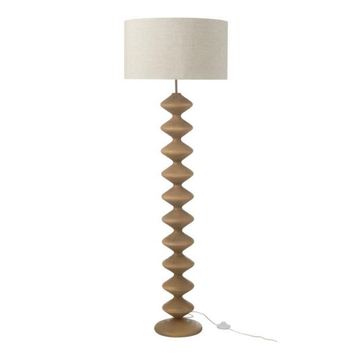 Paris Prix Lampadaire en Bois  Chenille  156cm Naturel
