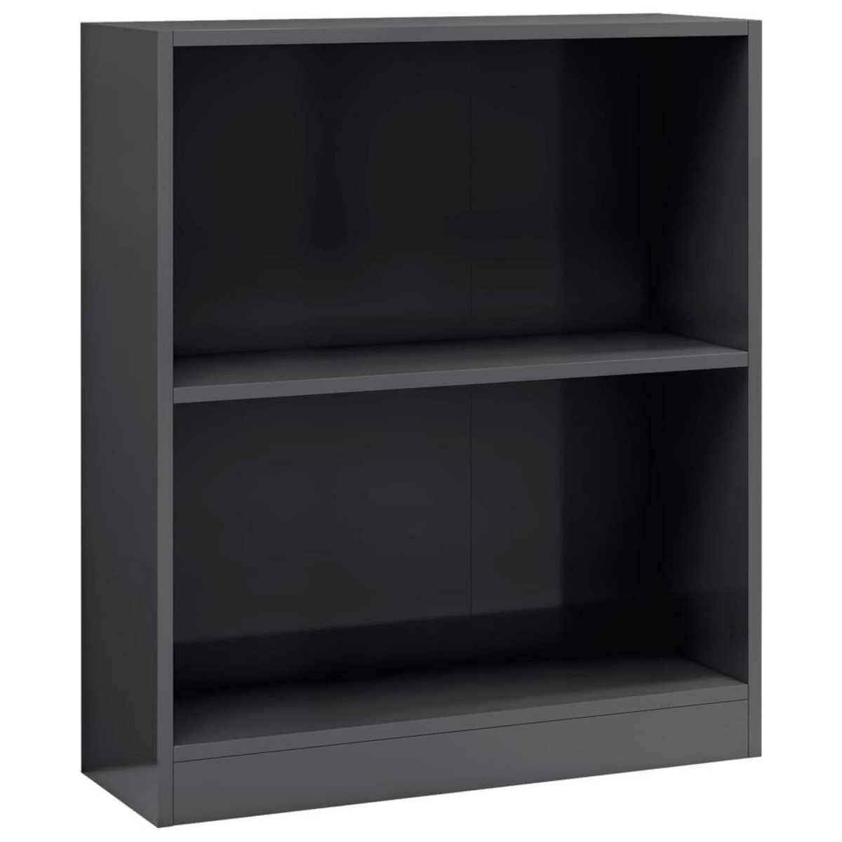 VIDAXL Bibliotheque Gris brillant 60x24x76 cm Bois d'ingenierie