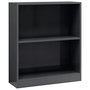 Voir la diapositive 2 : VIDAXL Bibliotheque Gris brillant 60x24x76 cm Bois d'ingenierie