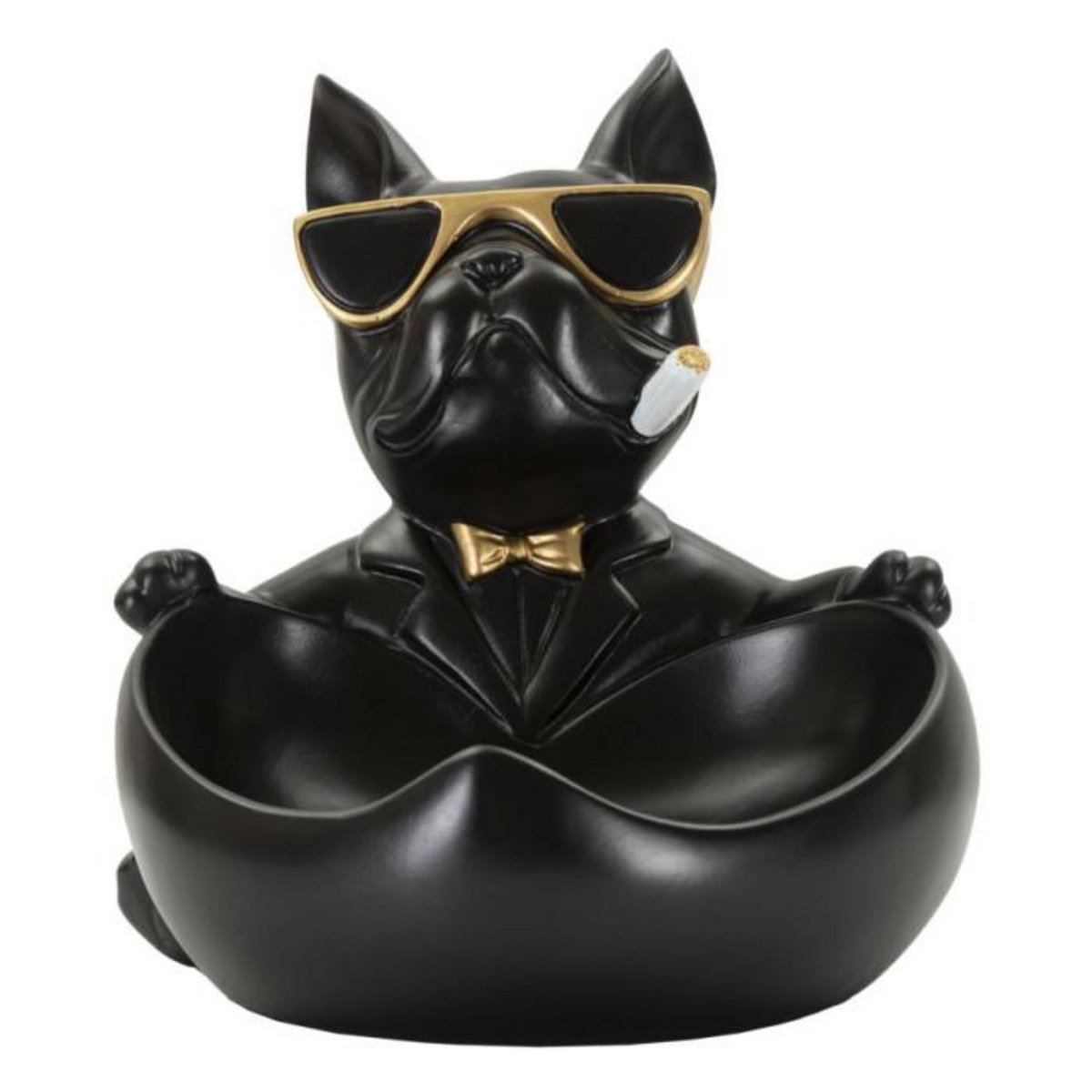 Paris Prix Vide-Poche Statuette Chien  Dog Ball  20cm Noir