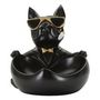 Voir la diapositive 2 : Paris Prix Vide-Poche Statuette Chien  Dog Ball  20cm Noir