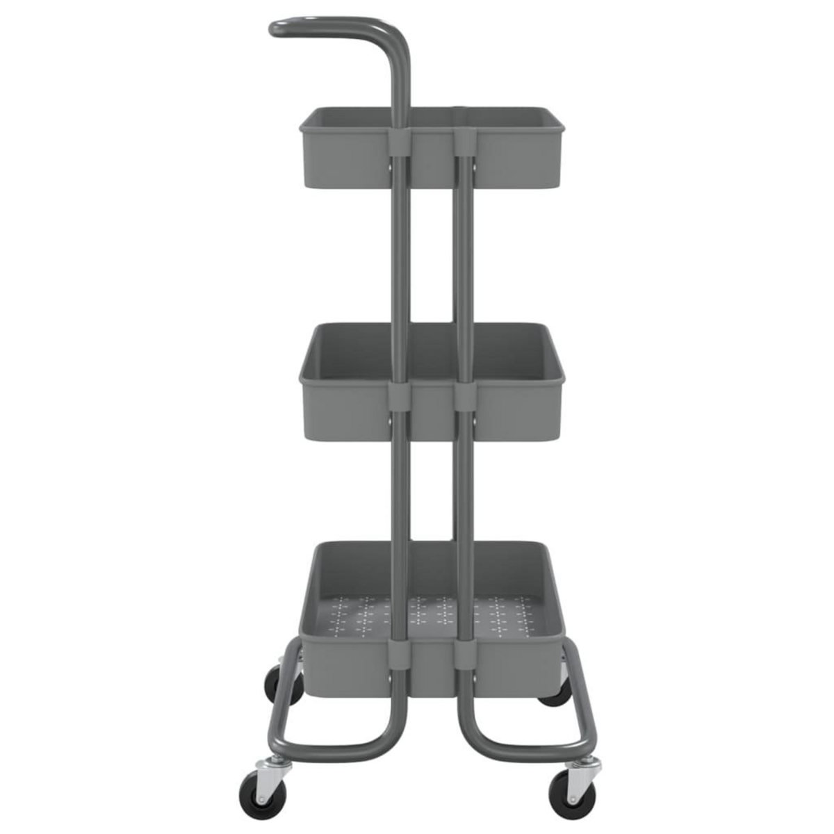VIDAXL Chariot de cuisine 3 niveaux Gris 42x35x85 cm Fer et ABS