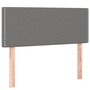 Voir la diapositive 2 : VIDAXL Tete de lit Gris fonce 90x5x78/88 cm Tissu