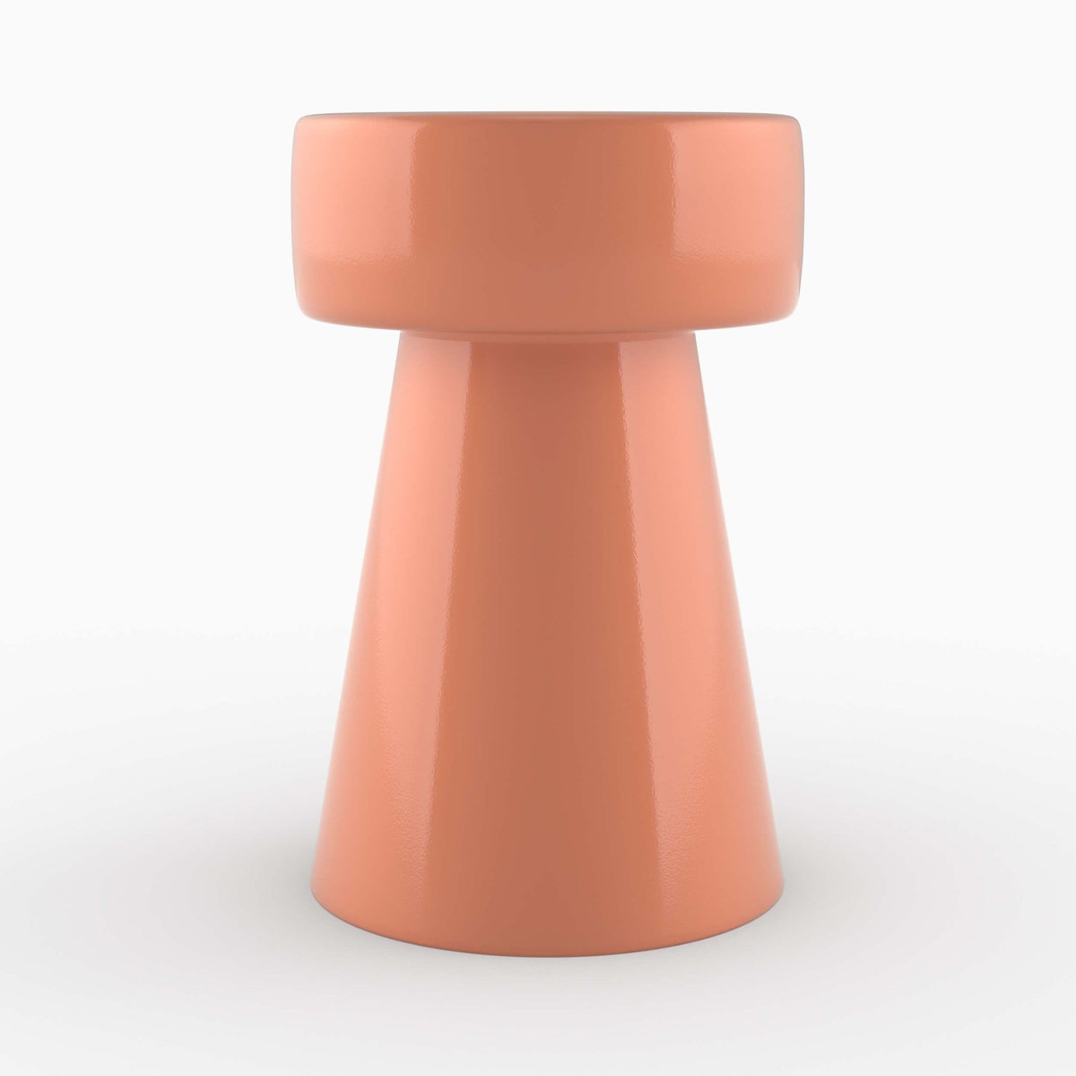 MAISON PAVANE Table d'appoint ronde en métal orange D30 cm-Athéna