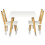 Voir la diapositive 2 : Paris Prix Table & 2 Chaises Enfant  Crayon  60cm Blanc