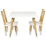 Voir la diapositive 2 : Paris Prix Table & 2 Chaises Enfant  Crayon  60cm Blanc