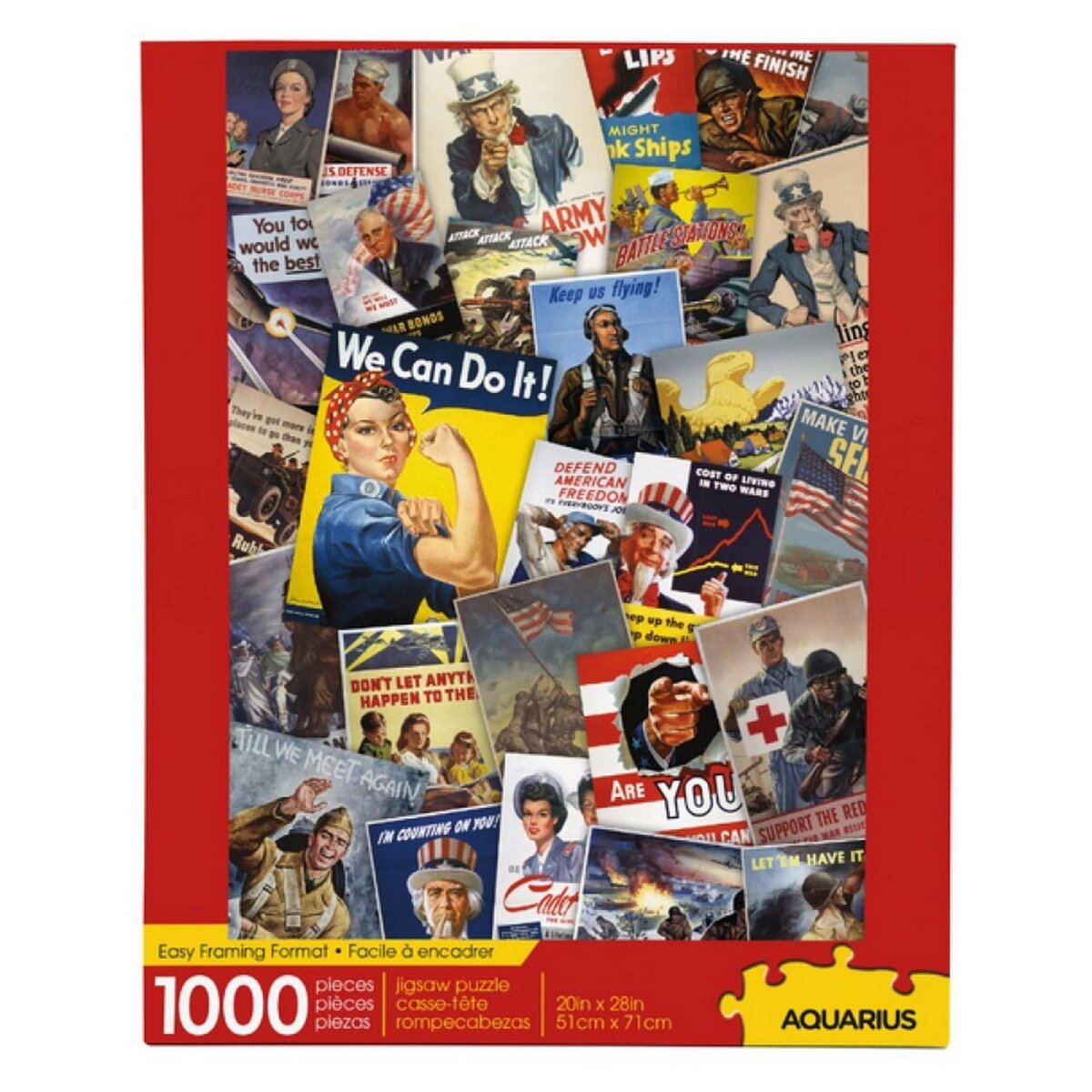 AQUARIUS Puzzle 1000 pièces : Smithsonian War Poster collage
