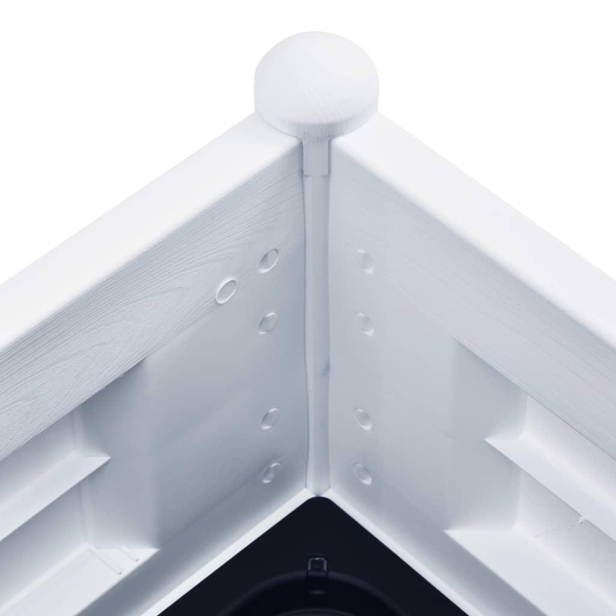 Voir la diapositive 5 : VIDAXL Lit sureleve de jardin PP Blanc 100x43x35 cm