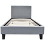 Voir la diapositive 2 : Habitat et Jardin Lit  Lina  - 90 x 190 cm - Gris clair