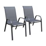 Habitat et Jardin Fauteuil jardin textilène  Cordoba  - Phoenix - Lot de 2 - Anthracite