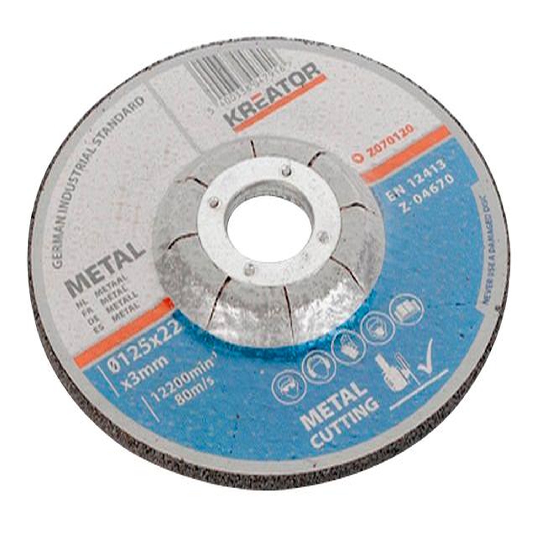 KREATOR Disques à tronçonner - métaux - Ø 125 x 2,5 mm - 6 pièces