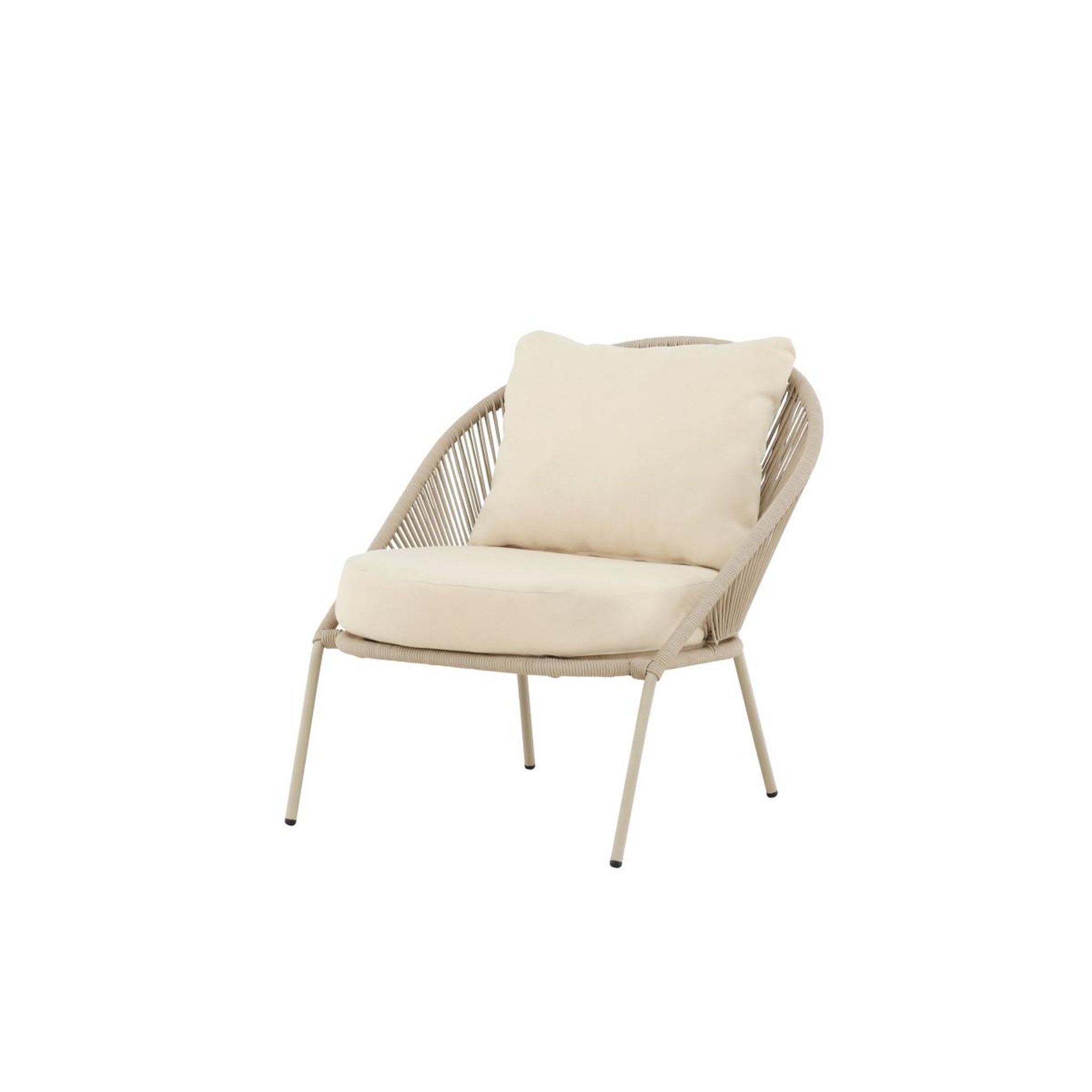 Voir la diapositive 3 : Paris Prix Fauteuil de jardin lounge  lindos  77cm beige