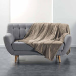 Paris Prix Plaid Uni en Flanelle  Flanou  180x220cm Taupe