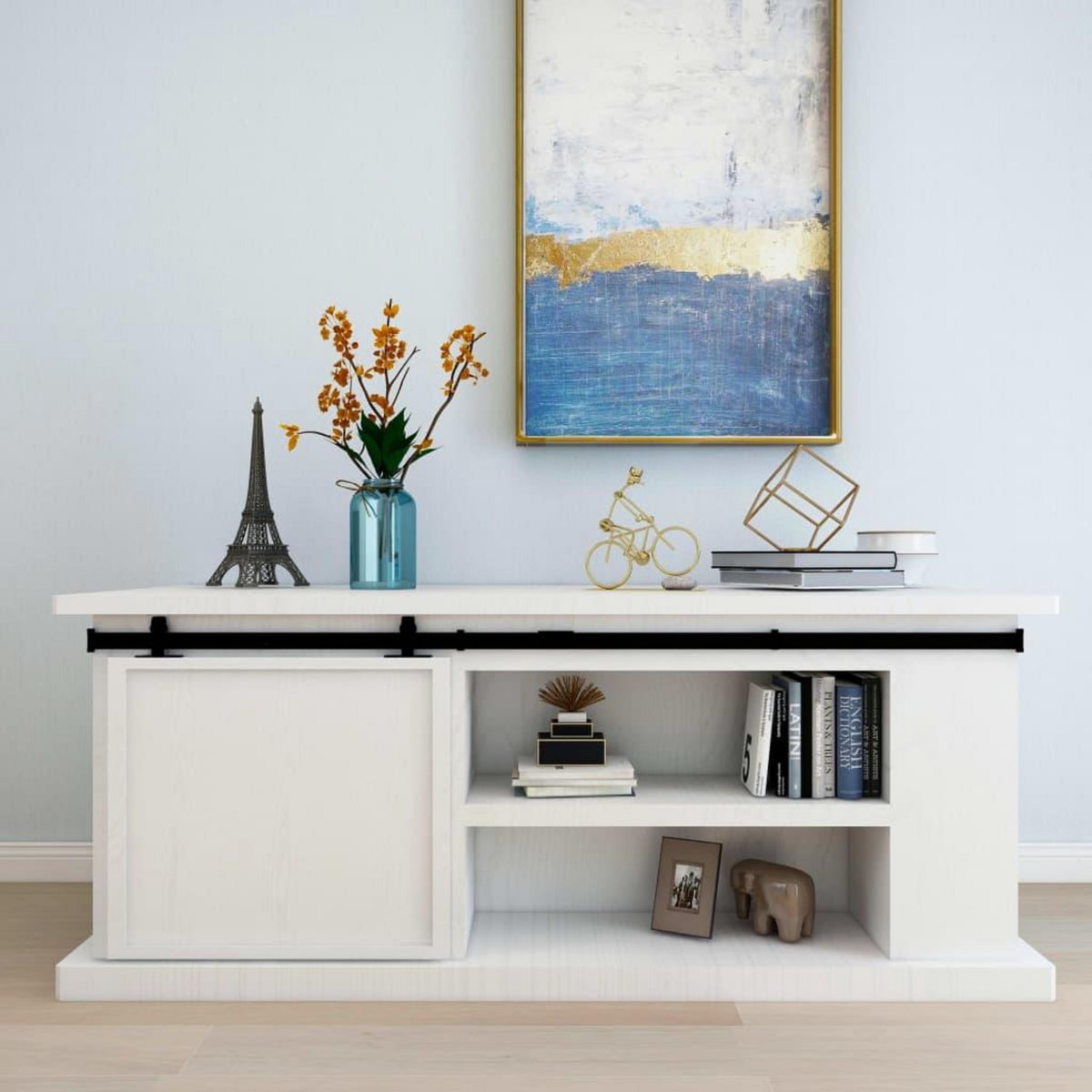 VIDAXL Kit mini de porte d'armoire coulissante Acier au carbone 200 cm