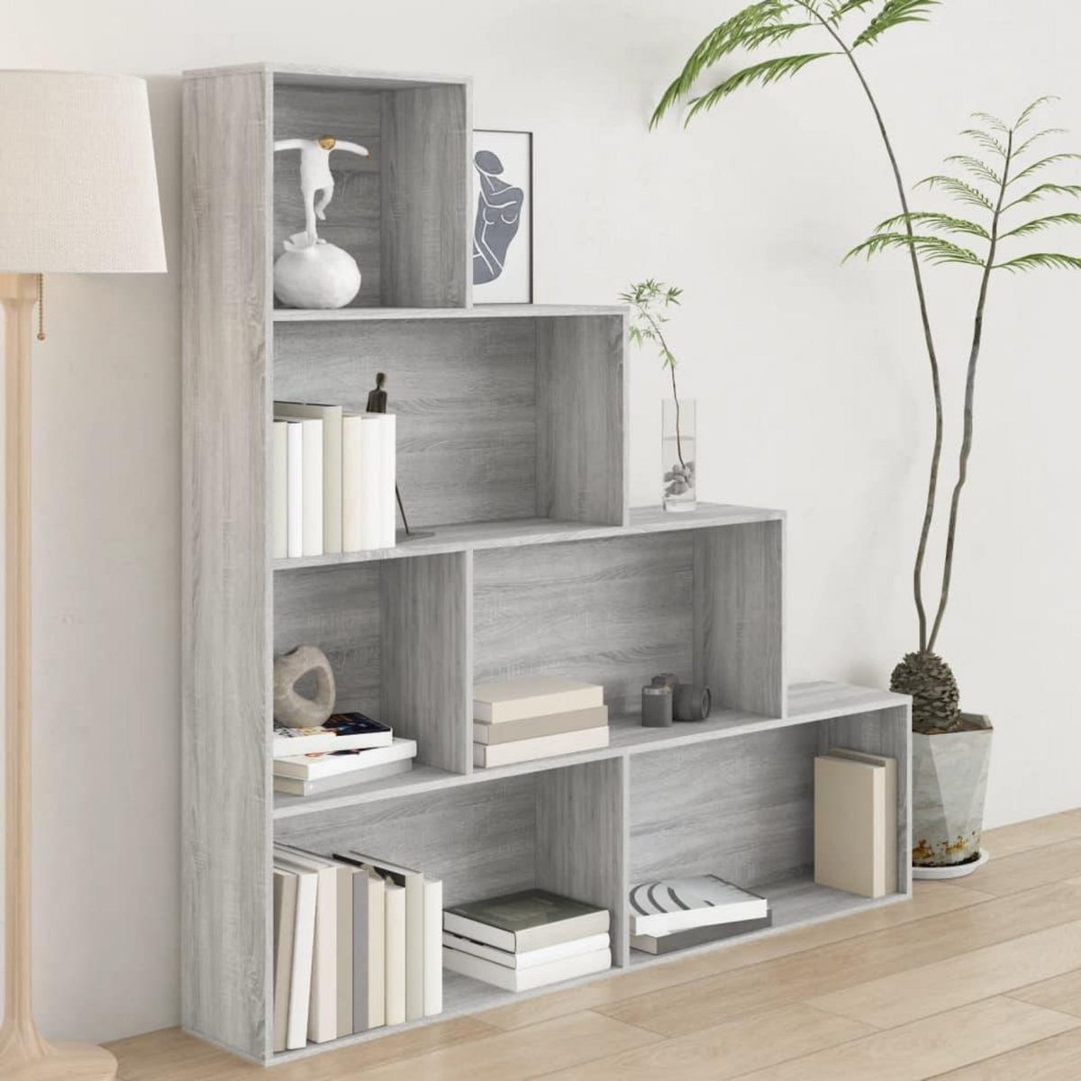 VIDAXL Armoire a livres Sonoma gris 155x24x160 cm