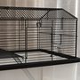 Voir la diapositive 4 : PAWHUT Cage rongeur hamster 2 étages - roulettes, plateforme, échelle, accessoires - PP transparent acier noir
