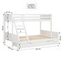 Voir la diapositive 2 : HomeStyle4U Lit Superposé 90x200 et 140x200 blanc