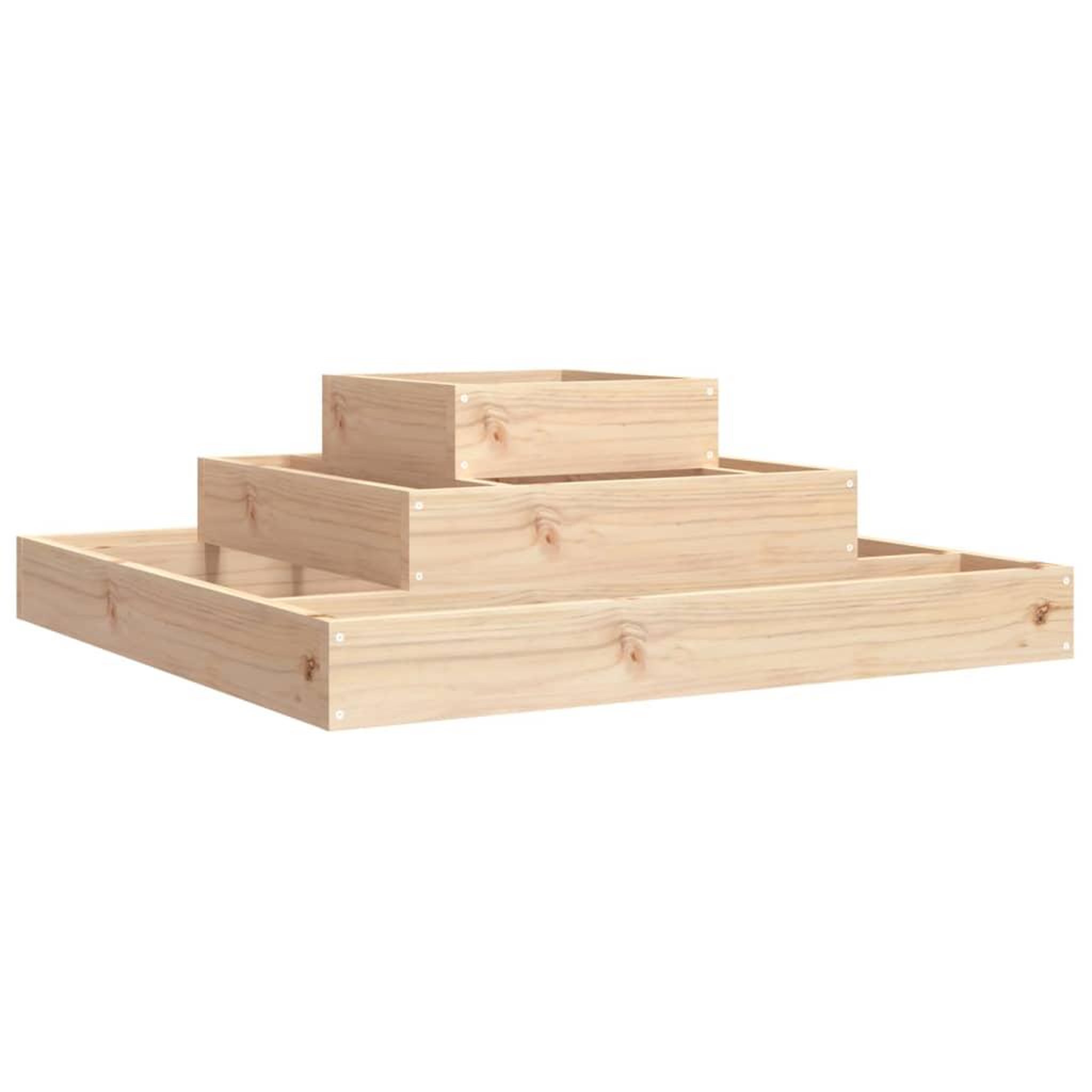 Voir la diapositive 2 : VIDAXL Jardiniere 80x80x27 cm Bois massif de pin